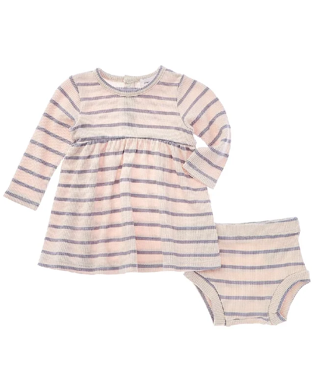 Angel Dear 2pc Thermal A-Line Dress & Diaper Set