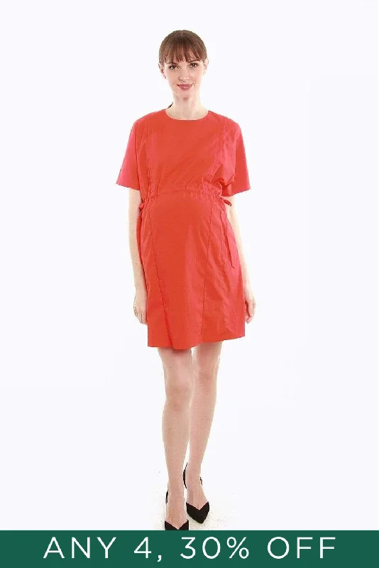 Crisanta Nursing Dress Tangerine