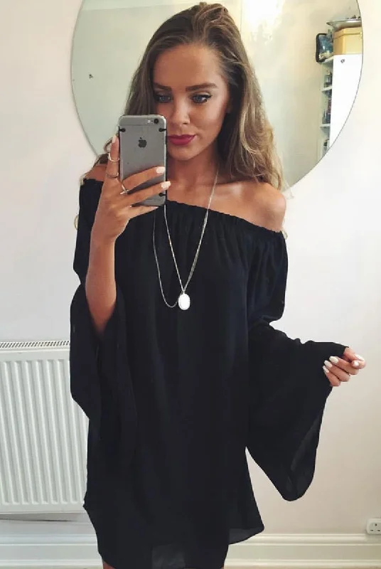 Gabriel Black Off The Shoulder Dress