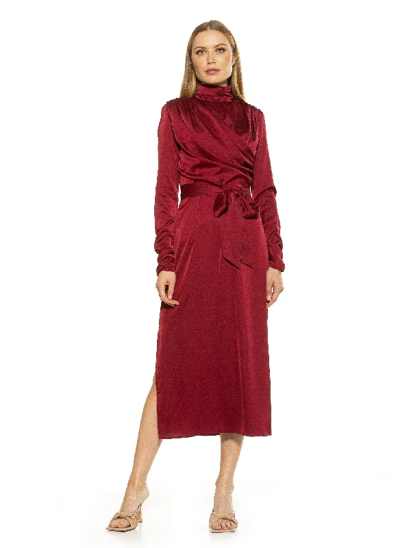 Mockneck Midi Dress