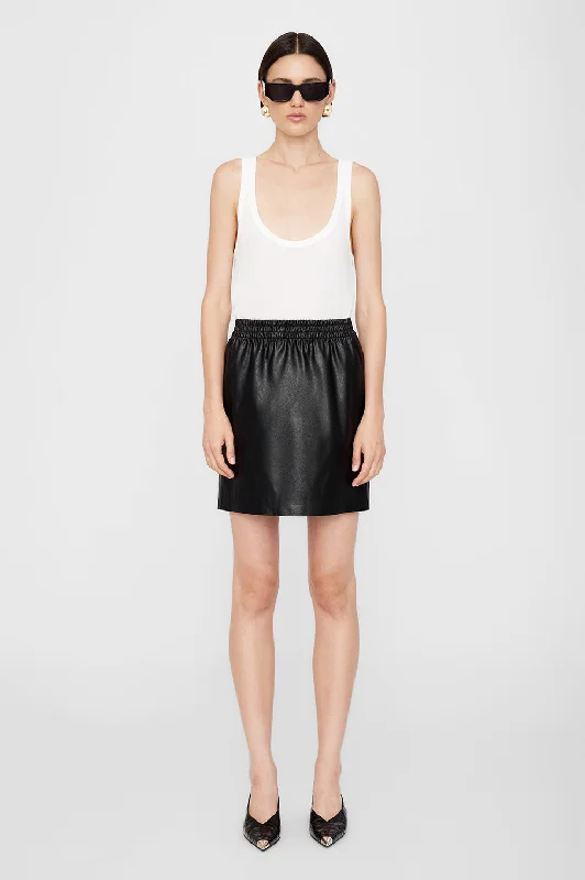 Soto Skirt - Black Vegan Leather