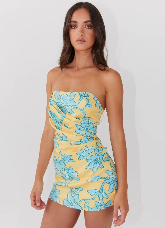 Tuscany Mini Dress - Golden Bloom