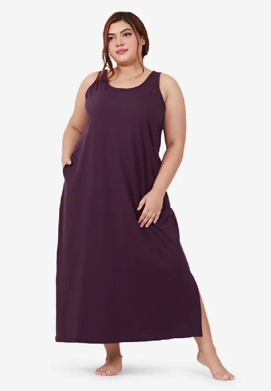 Marie Sleeveless Maxi Dress - Purple