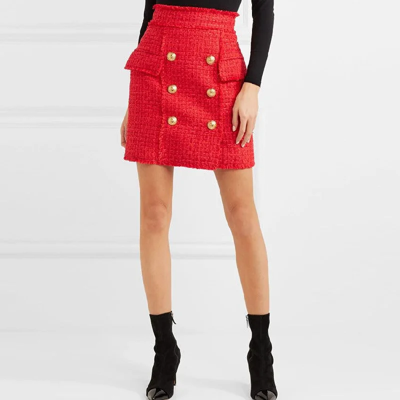 KittenAlarm - Daphne Tweed Solid Decor Skirt