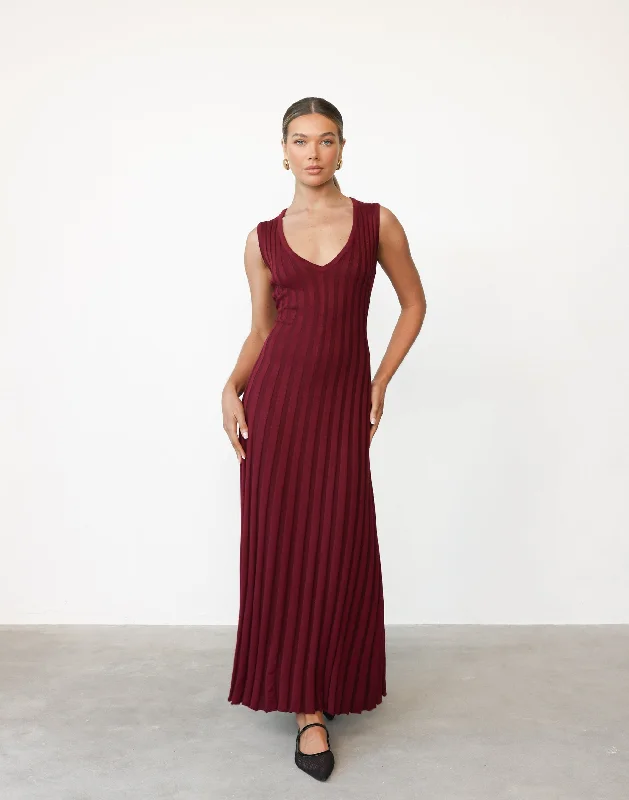 Mariposa Maxi Dress (Cranberry)