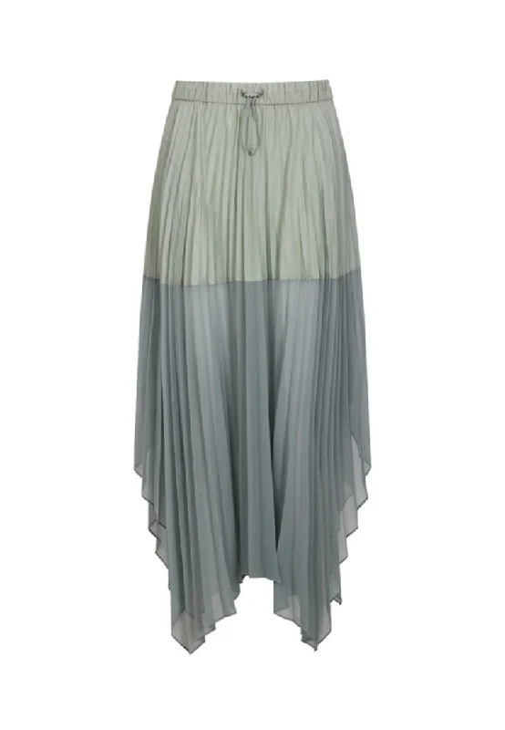 Poised Pleated Panelled Skirt