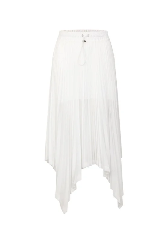 Poised Asymmetric Pleated Skirt