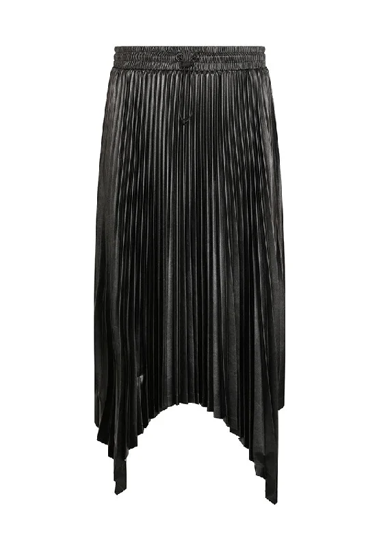 Anatolia Vegan Leather Pleated Skirt