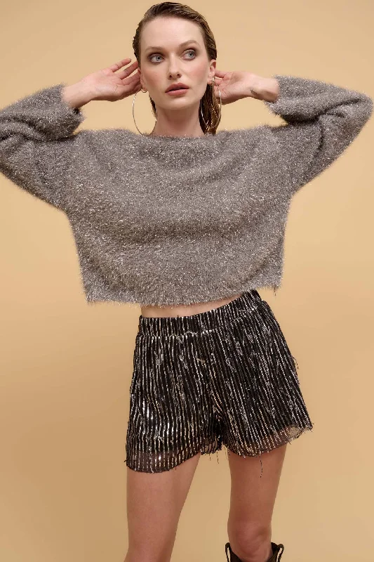 All That Jazz Sequin Stripe Shorts