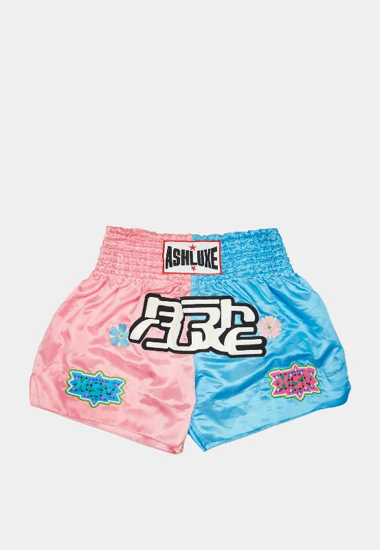 Ashluxe Boxing Trunk Pink Blue