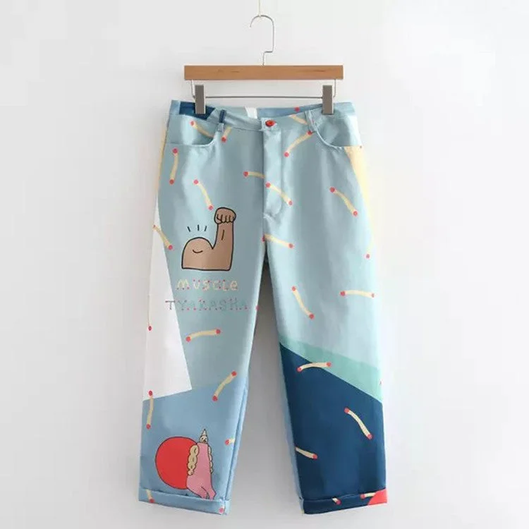 Cute muscle pants yv42814