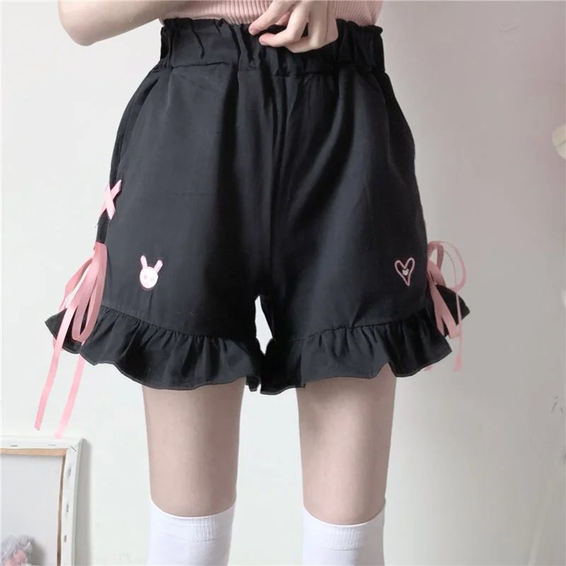 Lovely bow tie embroidery shorts YV43823