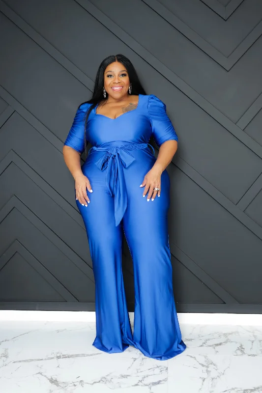 Royal Blue Tori Flare Jumpsuit