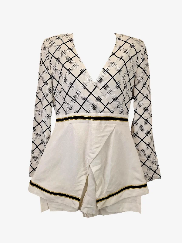 Sass & Bide The Cover Story Linen Blend Playsuit Size 12