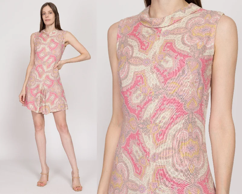 Small 60s Pink Paisley Print Romper