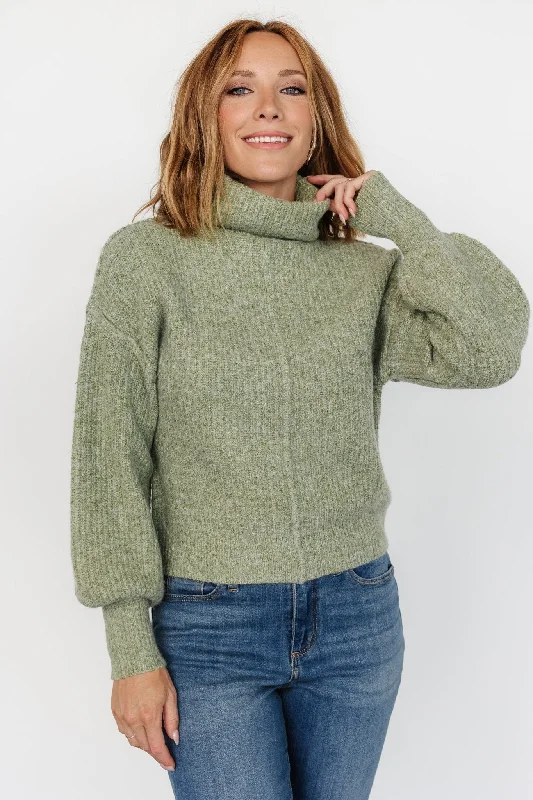 Frannie Knit Turtleneck Sweater | Olive