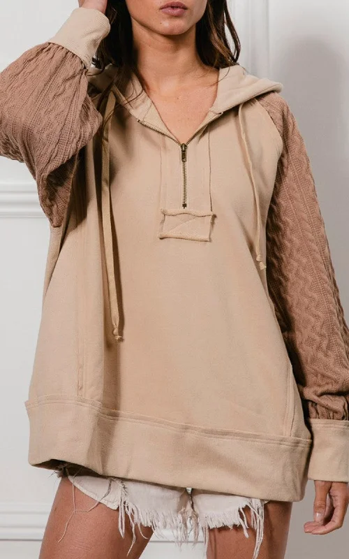 Taupe French Terry Hoodie