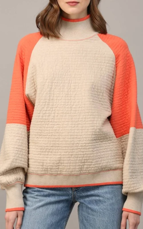 Texture Knit Color Block Sweater *PREORDER ITEM*