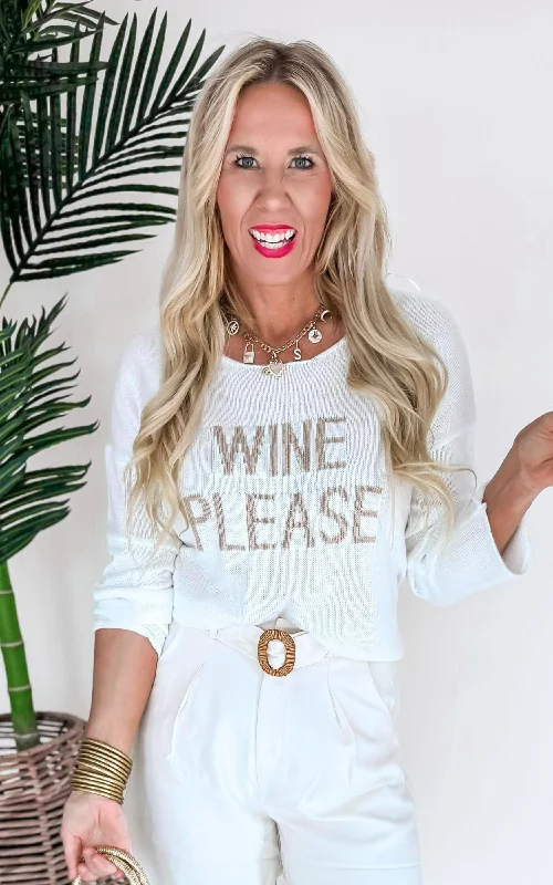 Wine Please Lightweight Sweater - Final Sale