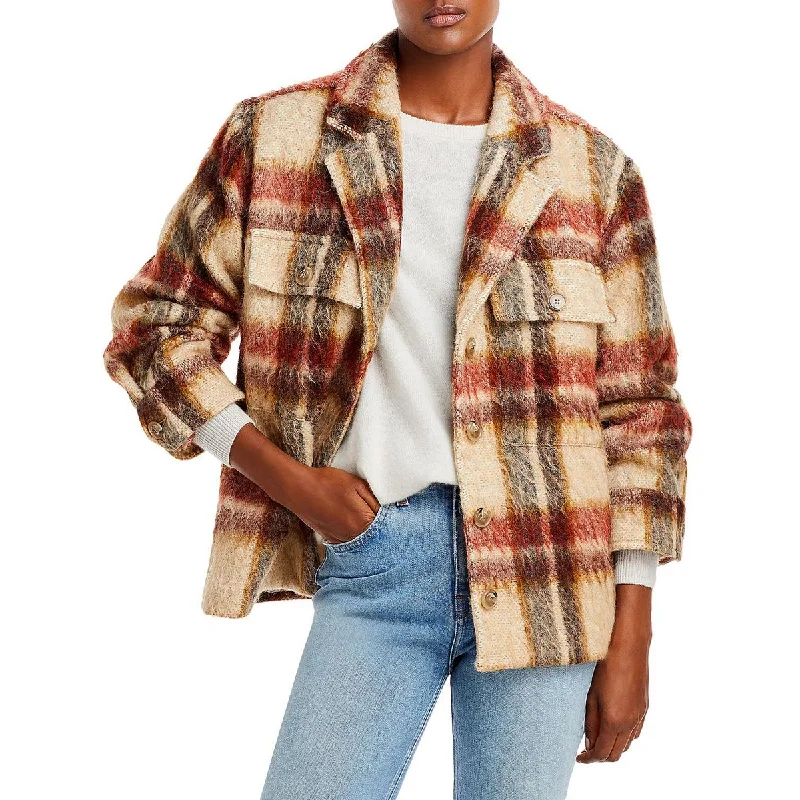 Anine Bing Womens Wool Short Shirt Jacket