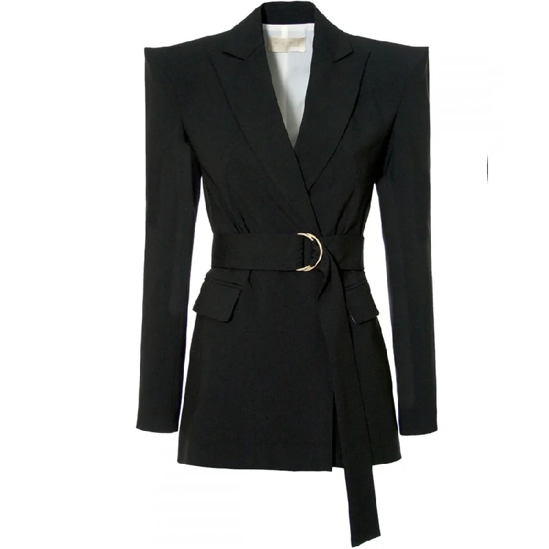 BELTED-BLAZER „MARINA“ IN BLACK