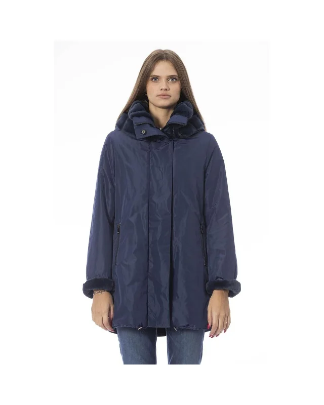 Baldinini Trend Reversible Hooded Jacket with Pockets and Zipper