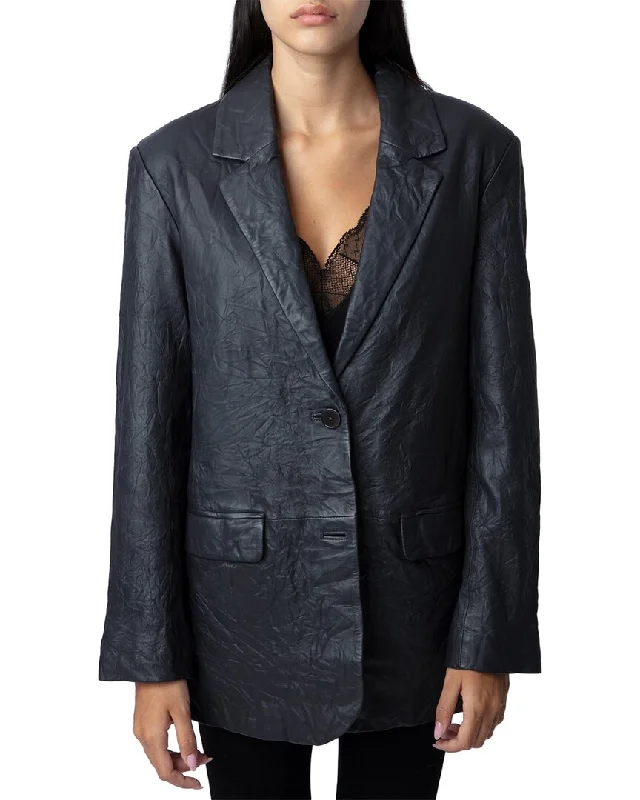 Zadig & Voltaire Leather Blazer