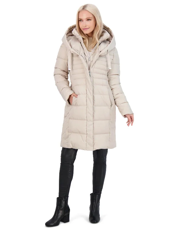 Casey Womens Mid-Length Warm Puffer Coat