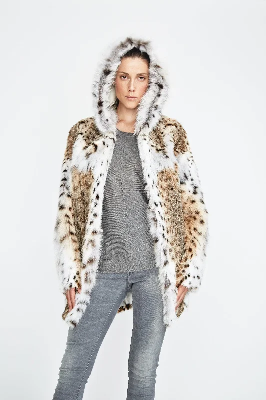 Heidi Lynx Hooded Fur Jacket