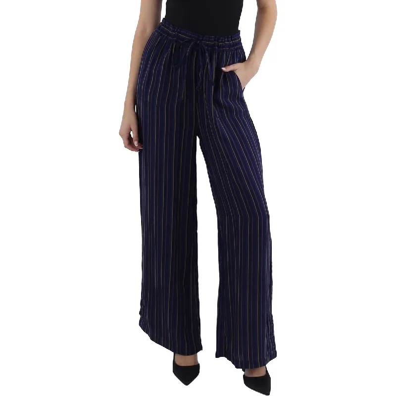 Billy T Womens Star Drawstring High Rise Wide Leg Pants