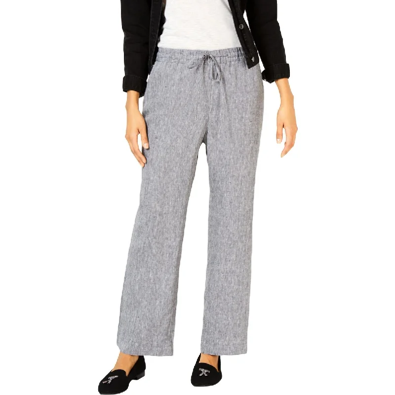 Charter Club Womens Plus Woven Wide Leg Pants