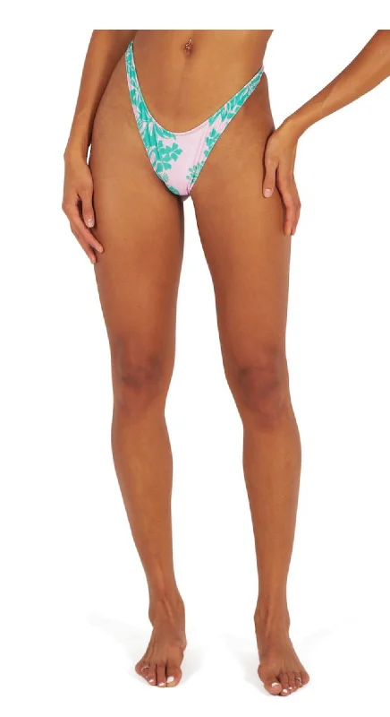 OREYA HIGH CUT BOTTOM - PINK/GREEN