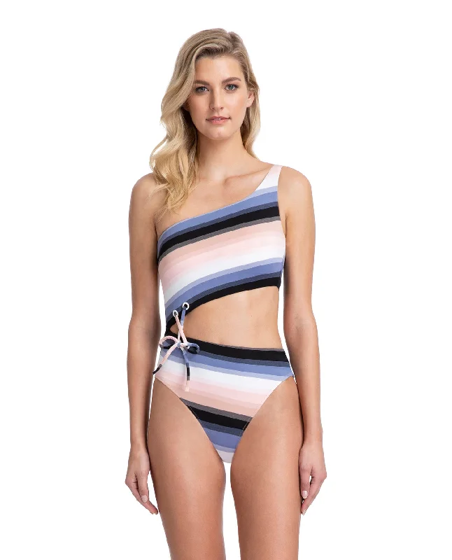 Gottex Alba One Shoulder Cut Out Monokini One Piece Swimsuit