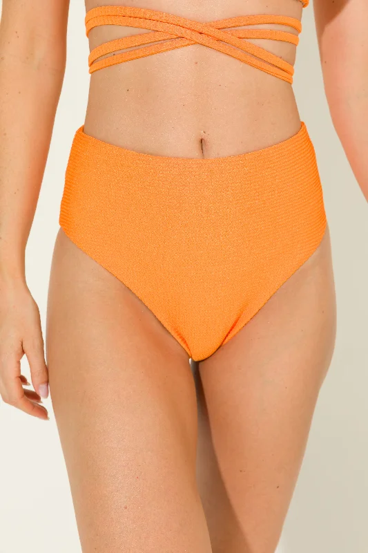 Kate High Waisted Bikini Bottom Plisse