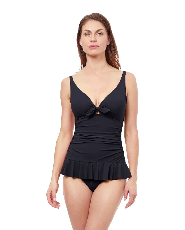 Profile By Gottex Dandy Tie Front V-Neck Swimdress