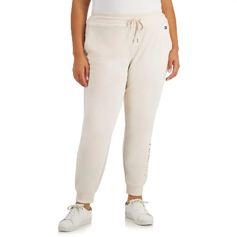 Tommy Hilfiger Sport Womens Plus Knit Logo Jogger Pants