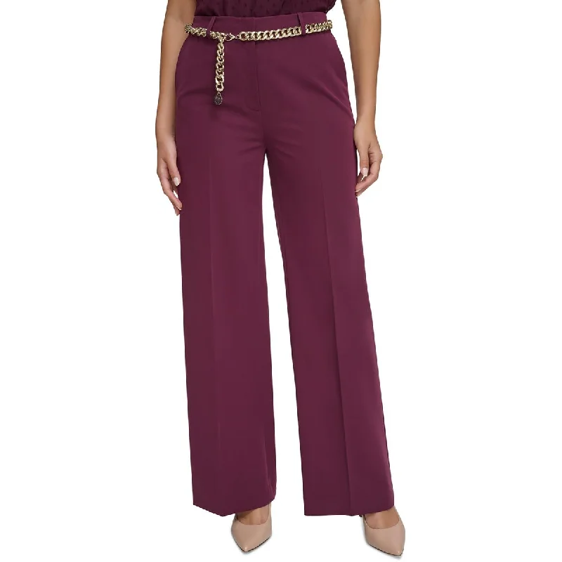 Tommy Hilfiger Womens Flat Font Office Wide Leg Pants