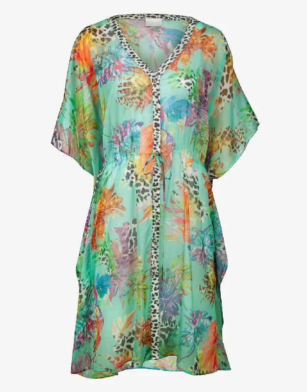 Aquarius Fantasy Beach Tunic - Aqua