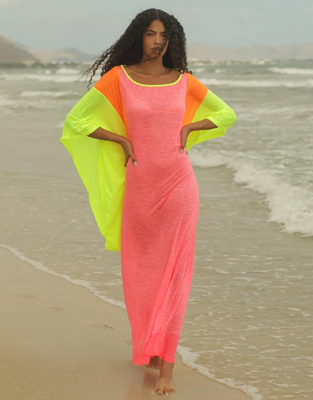 Clara Butterfly Kaftan - Hot Pink