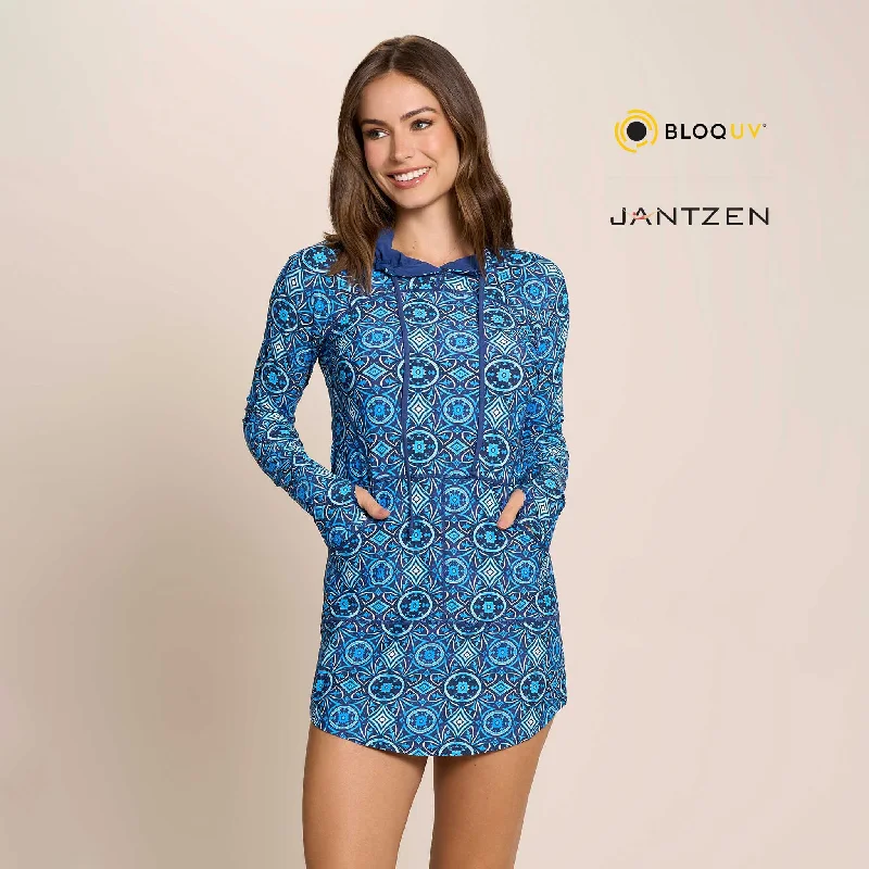 MOROCCAN TILES HOODIE DRESS