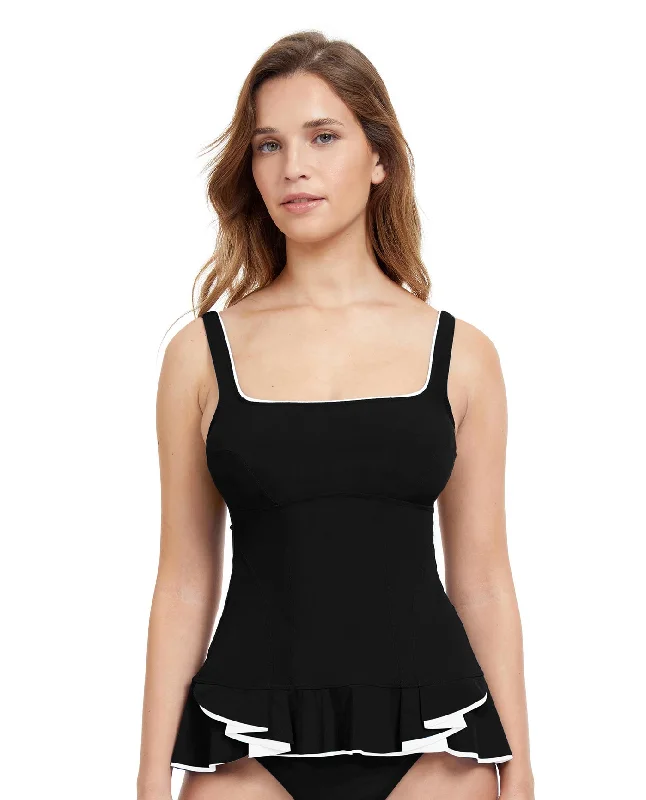 Profile By Gottex Belle Curve D-Cup Scoop Neck Underwire Tankini Top