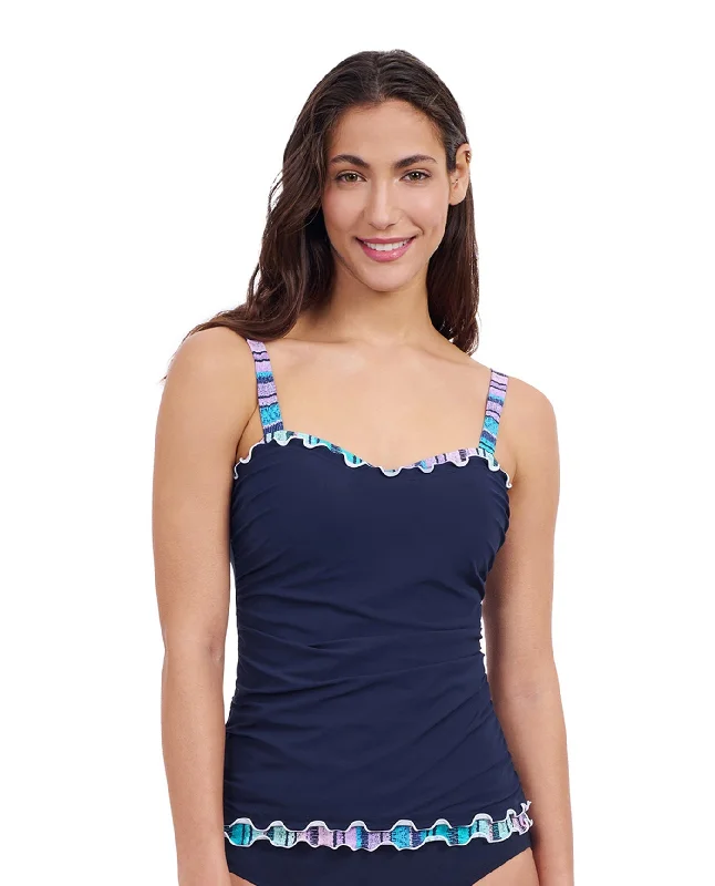 Profile By Gottex Harmony D-Cup Shirred Underwire Tankini Top