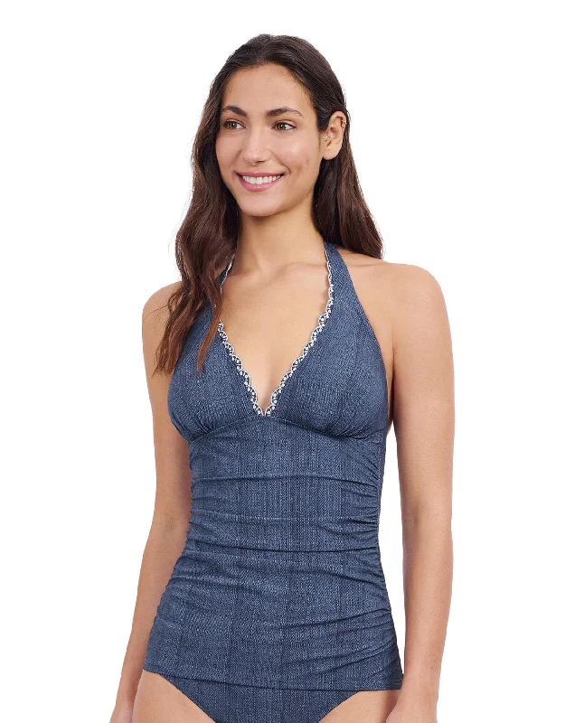 Profile By Gottex Isabelle V-Neck Halter Tankini Top