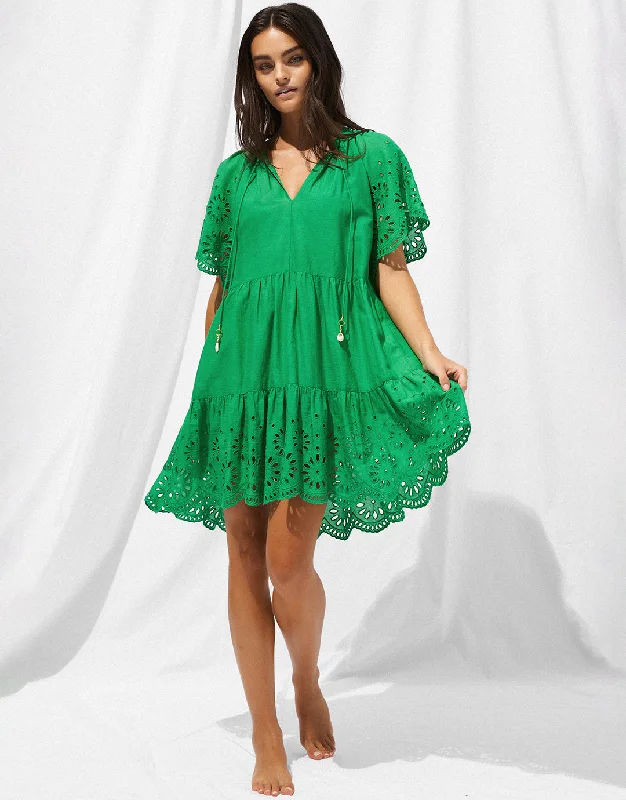 Tunic Dress - Green Flare