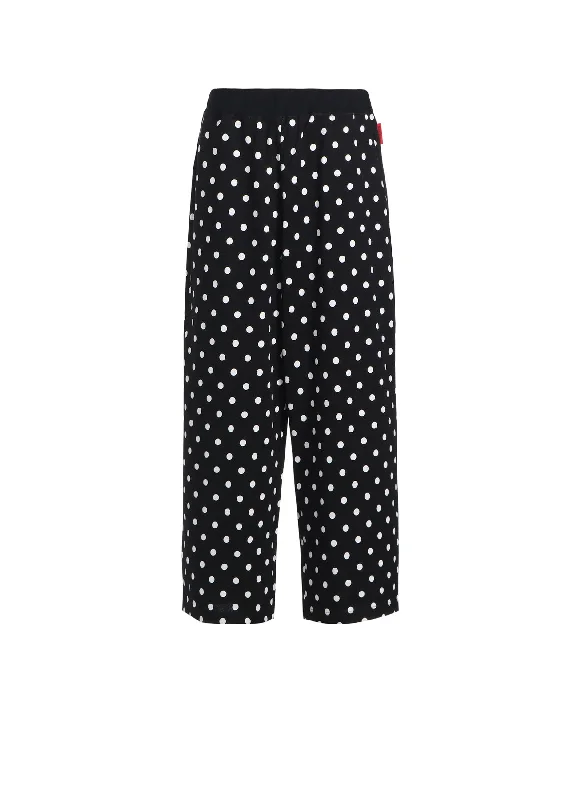 COTTON JERSEY DOT PRINT PANTS