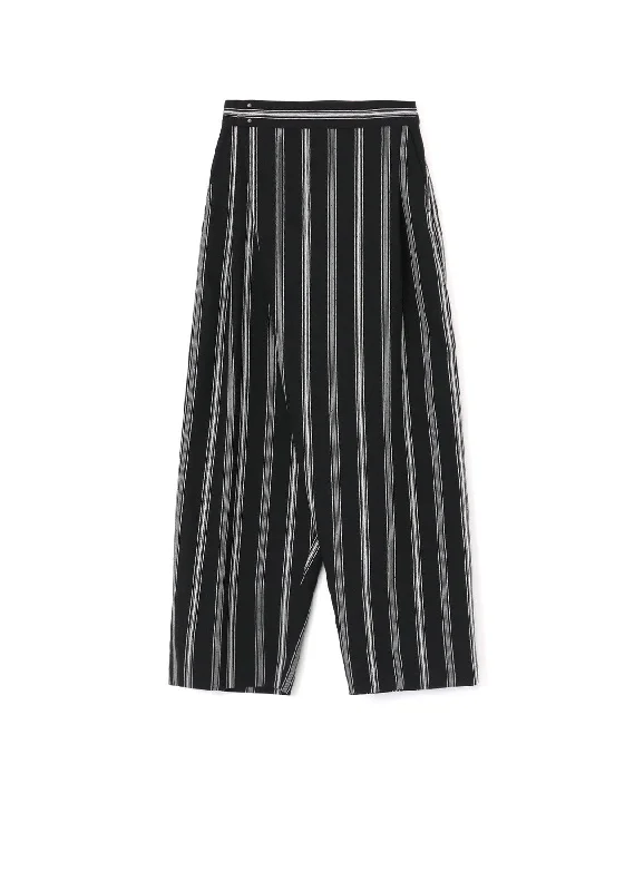 HARD TWISTED STRIPE PLEATED PANTS